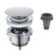 Донный клапан Aquatek AQ6007CR двухфункциональный (клик-клак/незапираемый) хром
