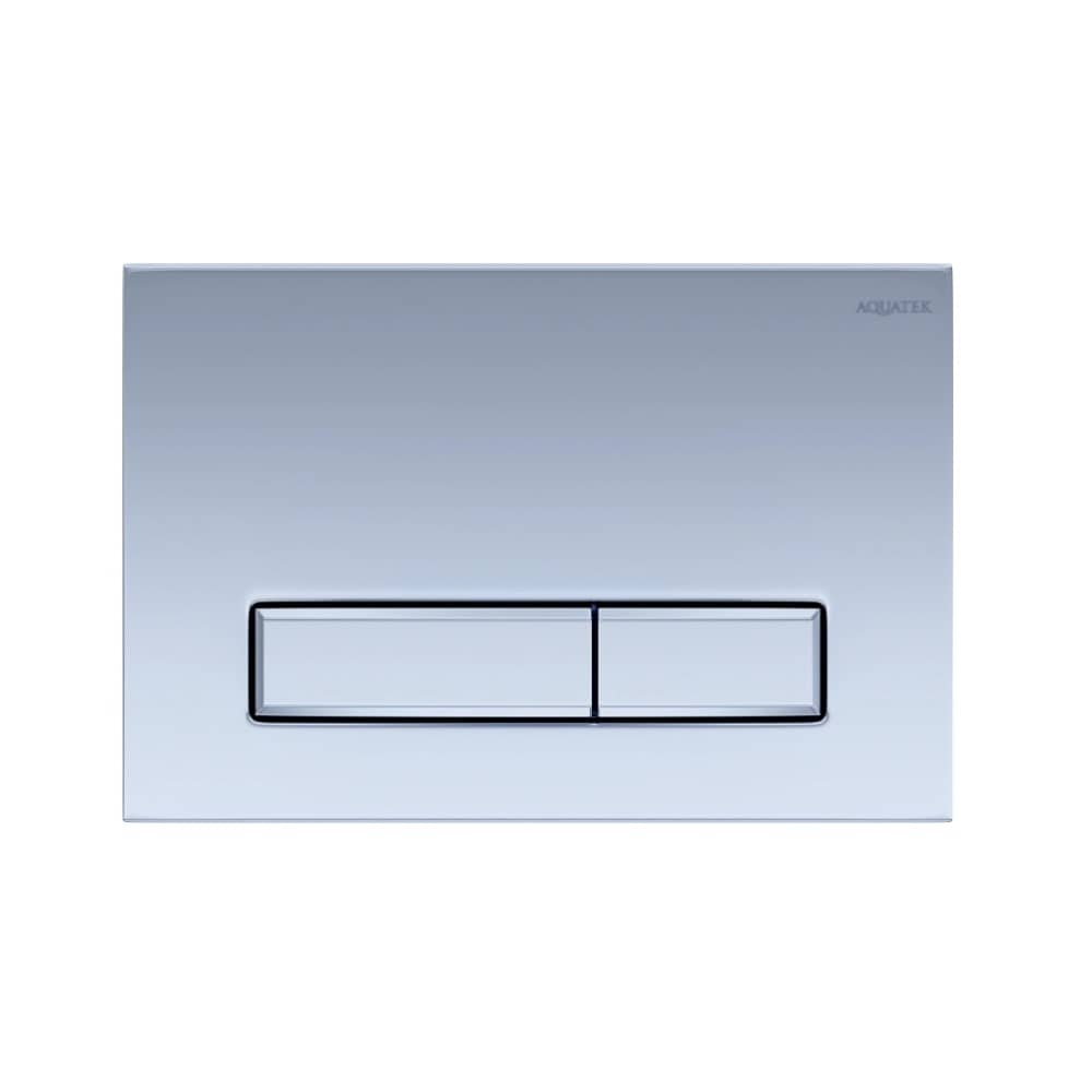 Панель смыва Aquatek Slim KDI-0000024 хром матовый, клавиши прямоугольные