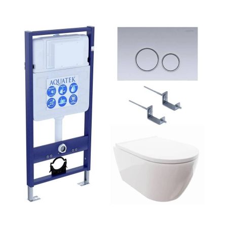 SET AQUATEK ПОЛАРИС-019: инсталляция INS-0000012 с клавишей KDI-0000019 и крепежом KKI-0000002 + унитаз ПОЛАРИС AQ0700-00 с тонким сиденьем soft-close РАСПРОДАЖА SET AQUATEK ПОЛАРИС-019: инсталляция INS-0000012 с клавишей KDI-0000019 и крепежом KKI-0000002 + унитаз ПОЛАРИС AQ0700-00 с тонким сиденьем soft-close РАСПРОДАЖА