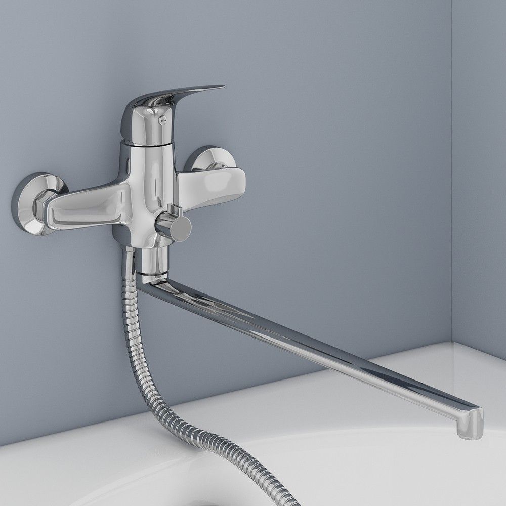 Смеситель для ванны AVRORA Glade AV3030 с длинным поворотным изливом 35 см, хром**** Смеситель для ванны AVRORA Glade AV3030 с длинным поворотным изливом 35 см, хром****