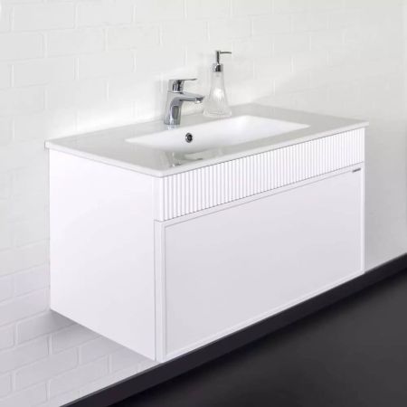 Тумба-умывальник Comforty Мадрид 80 белый матовый с раковиной Comforty 80E