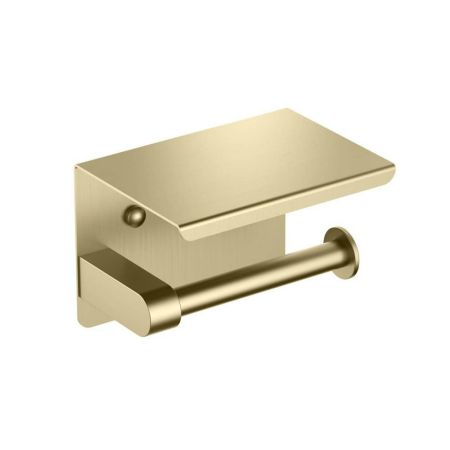 Бумагодержатель с полкой Aquatek Европа AQ4939BG, золото шлифованное