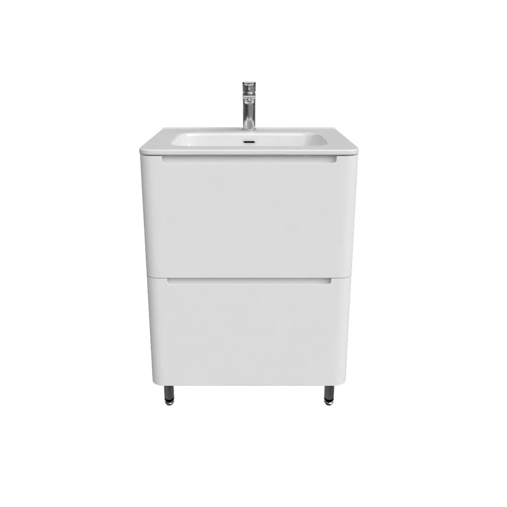 Тумба напольная 60 см IDDIS Edifice EDI60WFi95K с умывальником, белая РАСПРОДАЖА витринный экземпляр