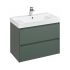 Тумба Ona 80см 2 ящика (зеленый матовый) 857630513 + умывальник Ona 80х46 ZRU9307562 РАСПРОДАЖА витринный экземпляр