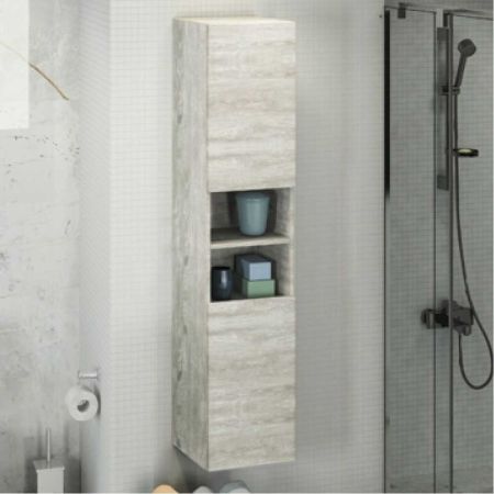 Верона 35 Шкаф-колонна 160х35х32 см Дуб белый