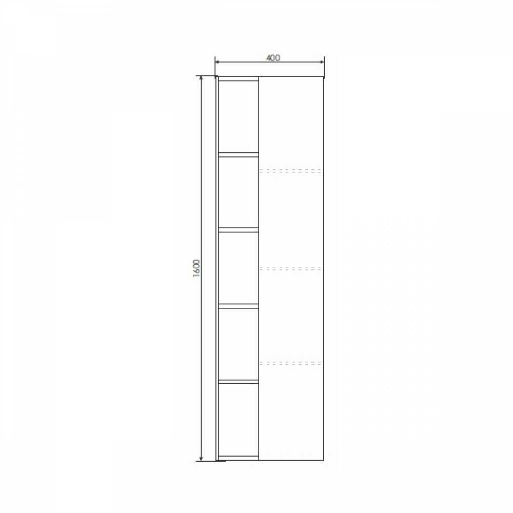 Милан 40 Шкаф-колонна 160х40х32 см Белый