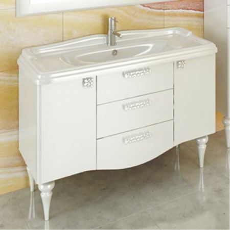 Монако 120 Тумба-умывальник 850х1200х495 мм Белый с раковиной Comforty 3312