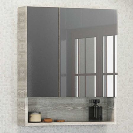 Никосия 60 Зеркало-шкаф 80х60х13 см Дуб белый