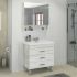 Никосия 80Н Тумба-умывальник 86х80х45 см Дуб белый с раковиной Fest 80 FST80SLWB01