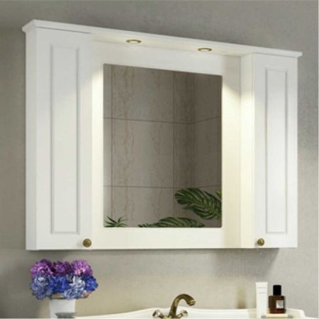 Палермо 120 Зеркало-шкаф 860х1138х150 белый