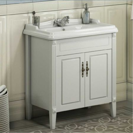 Палермо 80 Тумба-умывальник 880х800х490 белая с раковиной Comforty 3380