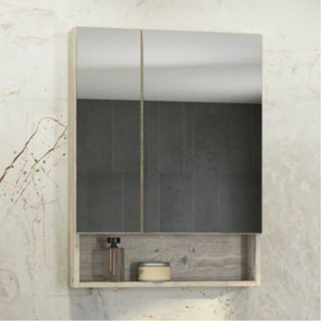 Парма 60 Зеркало-шкаф 800х600х165 дуб дымчатый