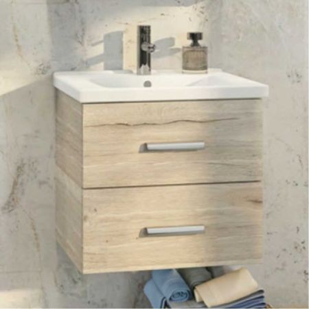 Парма 60 Тумба-умывальник 500х600х430 дуб дымчатый с раковиной Миранда 60 1WH302421