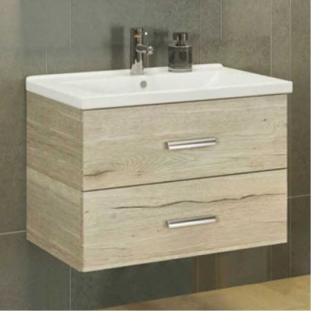 Парма 80 Тумба-умывальник 500х800х430 дуб дымчатый с раковиной Миранда 80 1WH302251