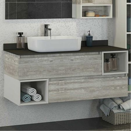 Прага 120 Тумба-умывальник подвесная 63х120х52 см Дуб Белый с раковиной Comforty T-Y9378 Прага 120 Тумба-умывальник подвесная 63х120х52 см Дуб Белый с раковиной Comforty T-Y9378