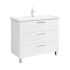 Тумба напольная Манчестер MAN01103 белый +  умывальник Фостер 100