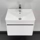 Тумба-умывальник подвесная Comforty Валдай-60П белая матовая с раковиной Comforty 4460