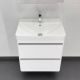 Тумба-умывальник подвесная Comforty Валдай-60П2 белая матовая с раковиной Comforty 4460