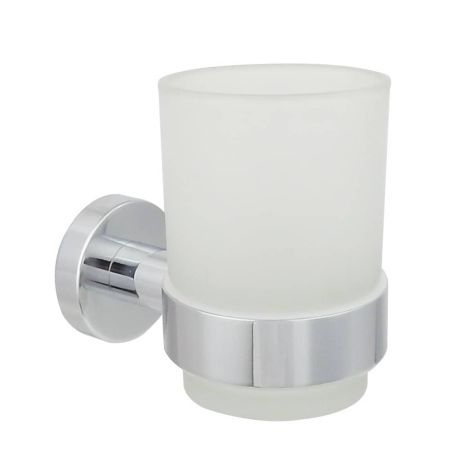 Стакан с держателем Aquatek Вега AQ4004CR, белый, хром