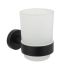 Стакан с держателем Aquatek Вега AQ4004MB, белый, черный