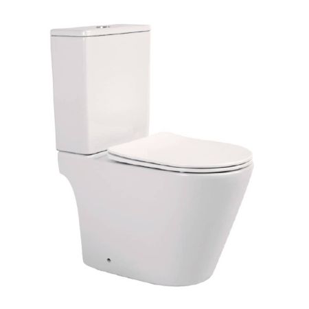 Унитаз-компакт напольный безободковый Aquatek Вега AQ2904T-00, легкосъемное сиденье микролифт, смыв торнадо