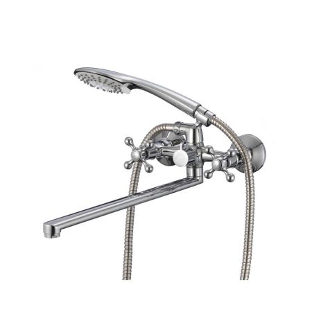 Смеситель для ванны двухвентильный с длинным изливом Milardo Duplex DUPSBL2M10, хром