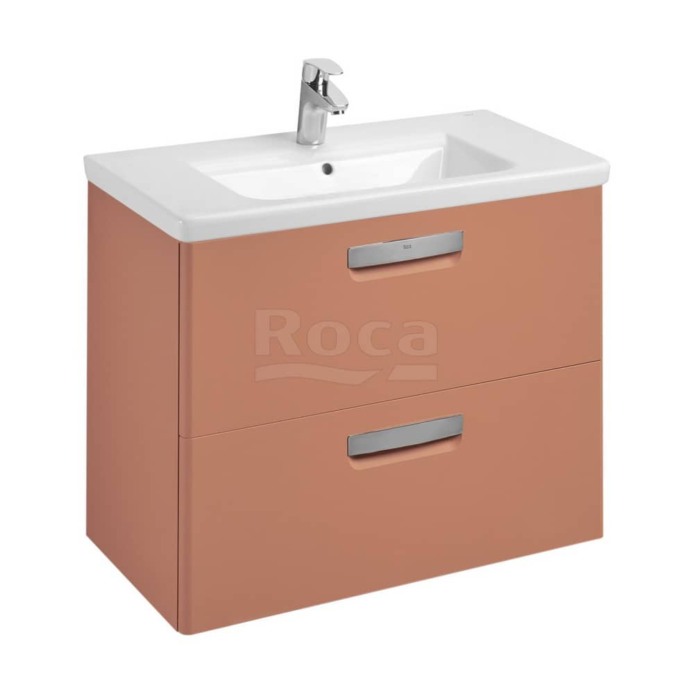 Тумба ROCA GAP 80 cм ZRU9307839 терракотовый + умывальник GAP 327470000