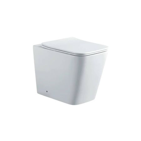 Унитаз напольный приставной безободковый Aquatek Либра New AQ1908N-00, тонкое сиденье микролифт