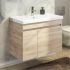 Тромсе 80 Тумба-умывальник 63х80х45 см Дуб сонома с раковиной Fest 80 FST80SLWB01