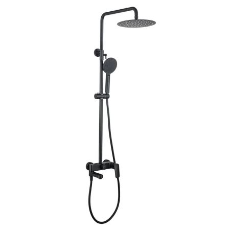 Душевая система с изливом Aquatek 3jet AQ2040MB 250 мм, черный