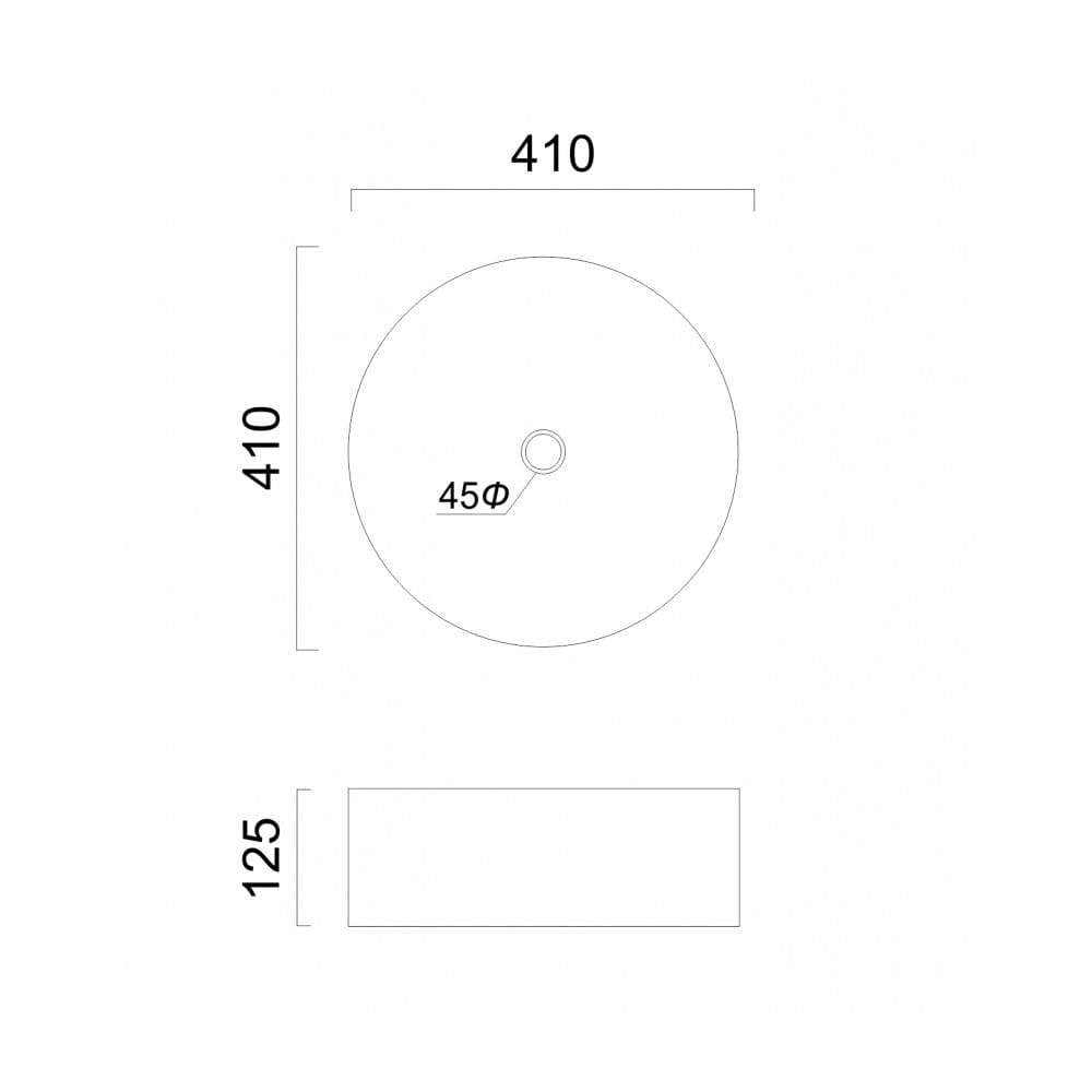 Раковина накладная MAISON MS721-41B черный матовый 410х410х125мм