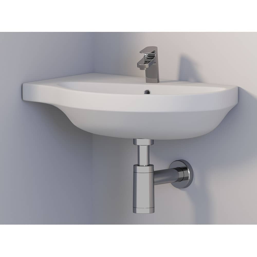 Сифон бутылочный с переходной трубкой D40, пластиковый корпус, металлизированный, BRB1004M АНИпласт