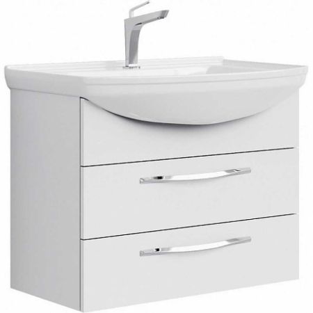 Тумба-умывальник подвесная Аллегро Agr.01.07/2 с раковиной Стиль 750, белый