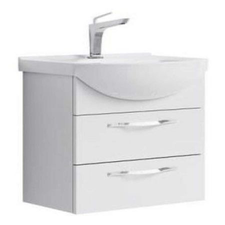 Тумба-умывальник подвесная Аллегро Agr.01.06/2 с раковиной Элеганс 650, белый