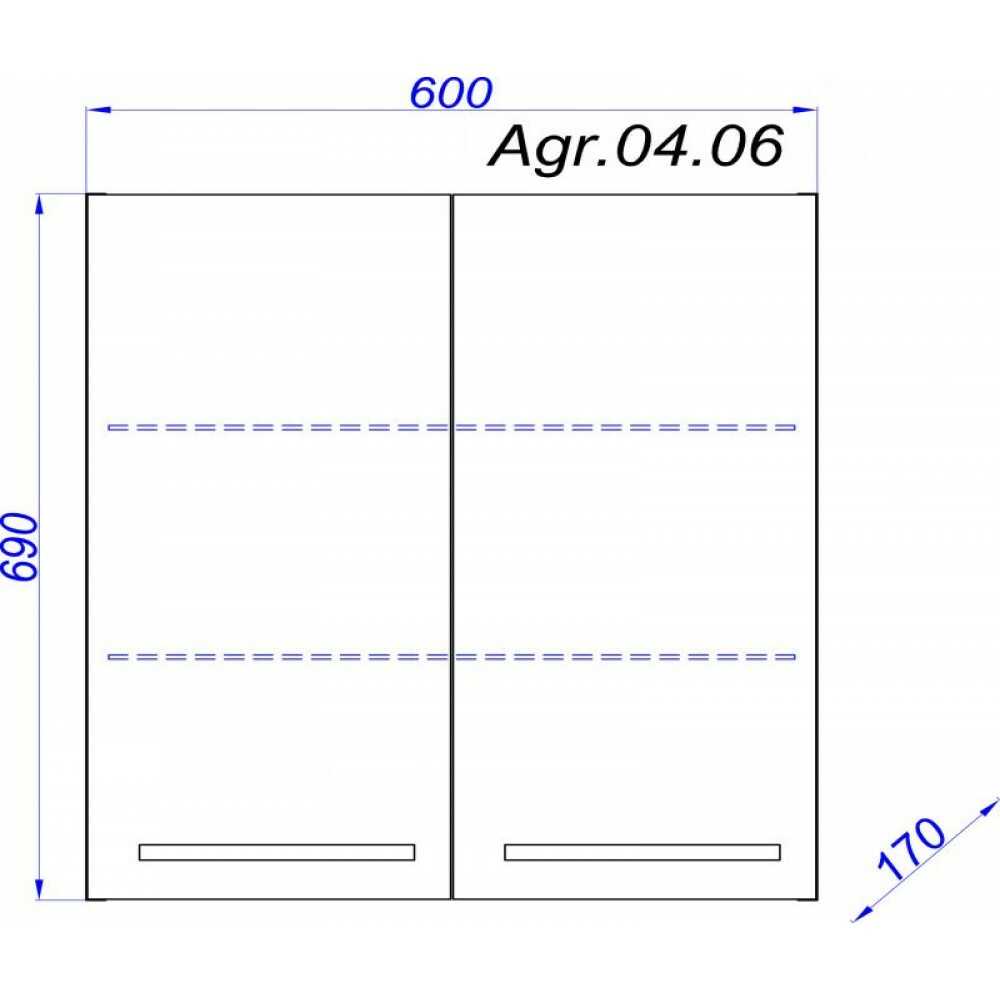 Шкаф подвесной Аллегро Agr.04.06, белый