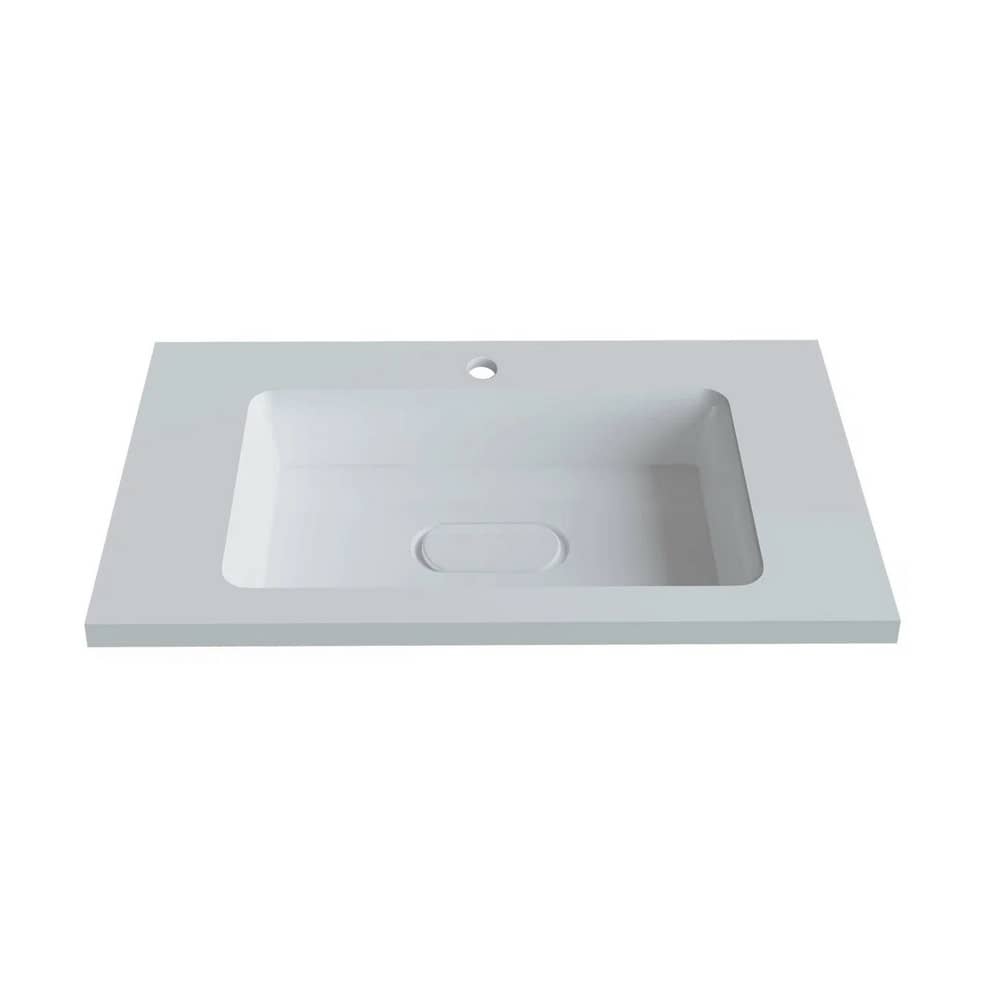 Тумба подвесная Uperwood Modul 80 см 393020560 белая матовая/графит с раковиной