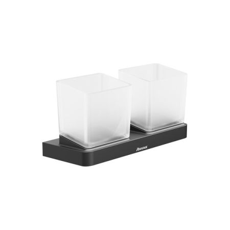 10° Black Держатель с двумя стаканами (стекло) TD 220.20 X07P558