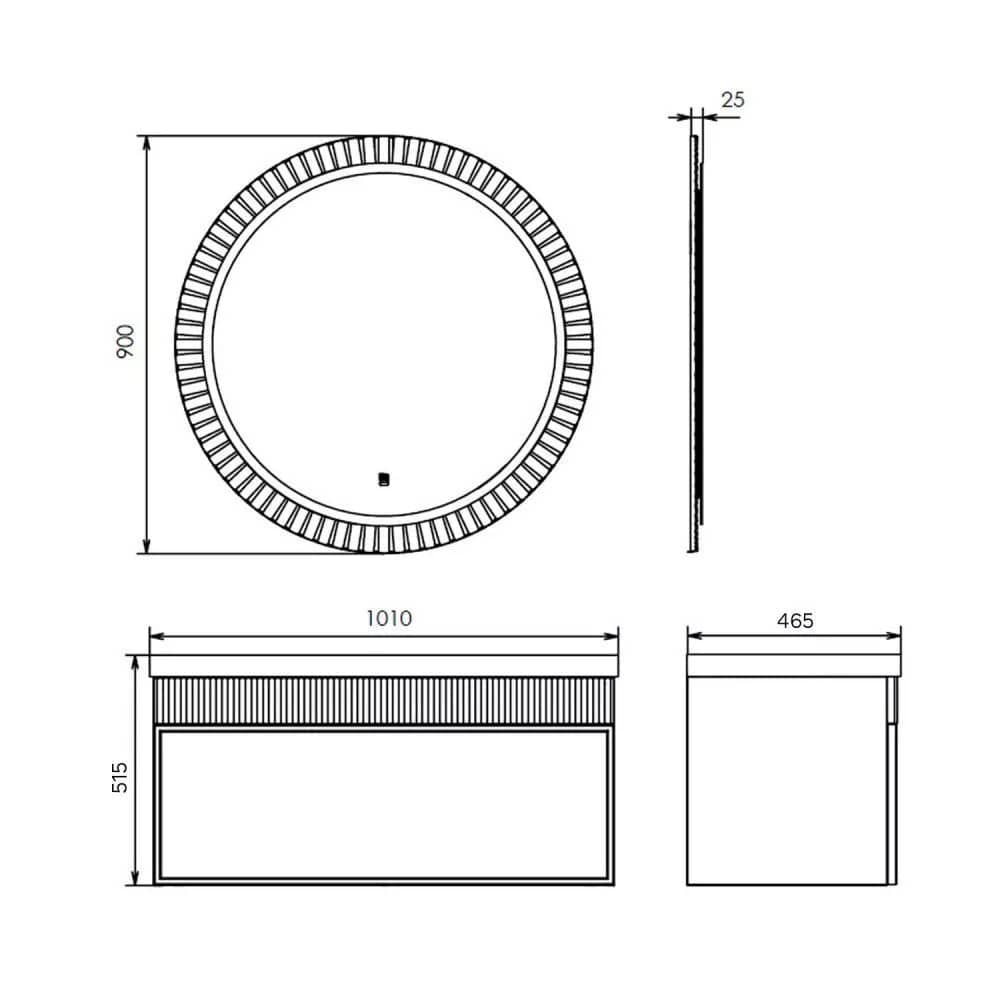 Тумба-умывальник Comforty Мадрид 100M серый шёлк с раковиной Comforty CF19595BX-100