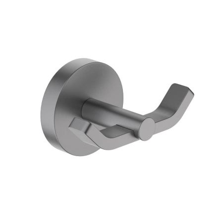 Крючок для ванной двойной Aquatek Бетта AQ4602BGM настенный, оружейная сталь