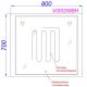 Зеркало VISION 80 см VIS0208BH с подсветкой, сенсором и обогревом