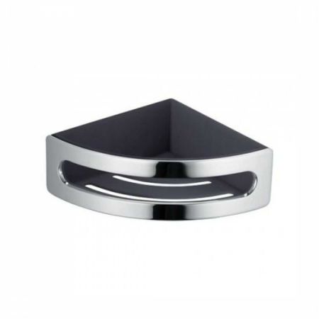 ELEGANCE Корзинка угловая для душа 11657 010000 хром/белый