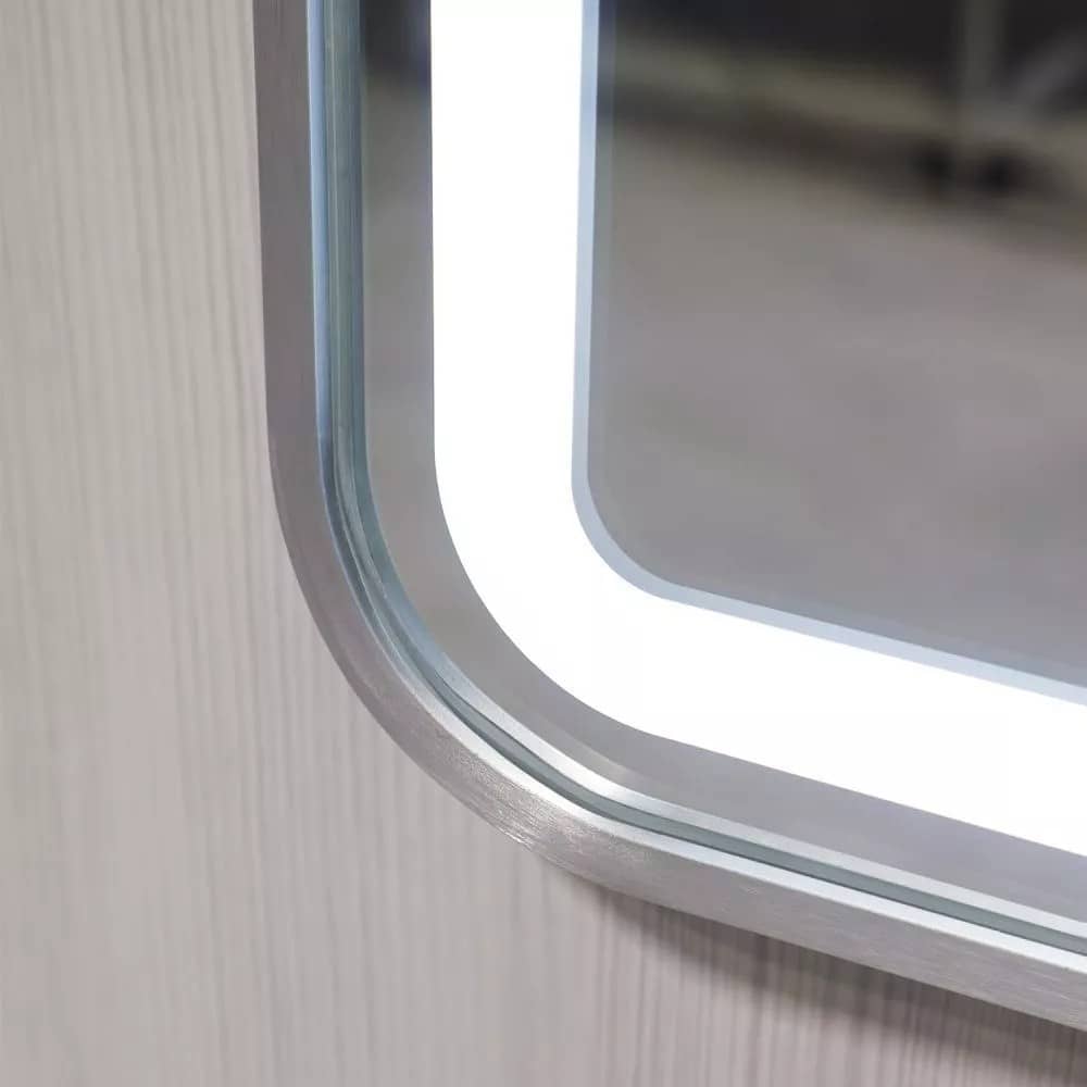 Зеркало в серебряной раме 60 см Comforty Ситара-60, LED-подсветка, бесконтактный сенсор, антизапотевание Зеркало в серебряной раме 60 см Comforty Ситара-60, LED-подсветка, бесконтактный сенсор, антизапотевание