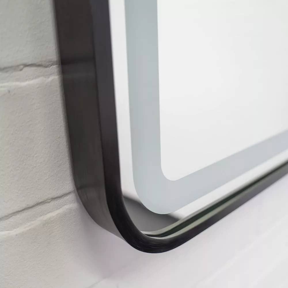 Зеркало в черной раме 60 см Comforty Ситара-60, LED-подсветка, бесконтактный сенсор, антизапотевание Зеркало в черной раме 60 см Comforty Ситара-60, LED-подсветка, бесконтактный сенсор, антизапотевание