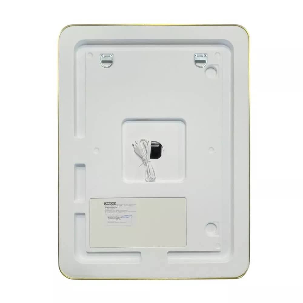 Зеркало в золотой раме 60 см Comforty Ситара-60, LED-подсветка, бесконтактный сенсор Зеркало в золотой раме 60 см Comforty Ситара-60, LED-подсветка, бесконтактный сенсор