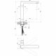 Смеситель для умывальника/кухни RAVAK Flat X070174 FL 016.20, поворотный излив, черный