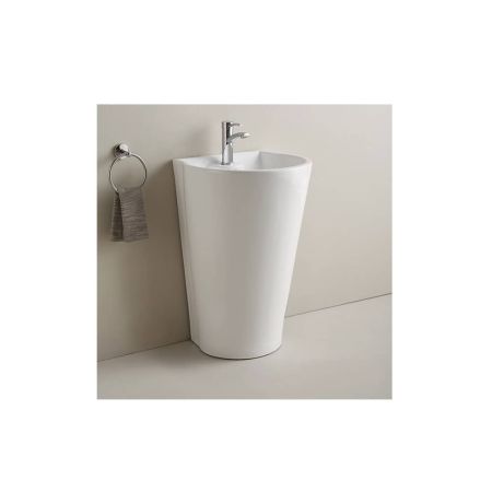 Раковина напольная с постаментом моноблок Comforty 192, белая