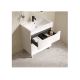 Тумба с умывальником напольная 70 см IDDIS Ray RAY70WFi95K, белая глянцевая
