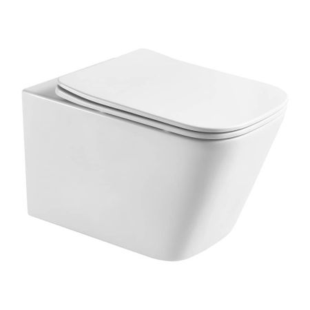 Унитаз подвесной безободковый AQUATEK AQ1505T-00 Либра, тонкое сиденье микролифт, смыв торнадо Унитаз подвесной безободковый AQUATEK AQ1505T-00 Либра, тонкое сиденье микролифт, смыв торнадо