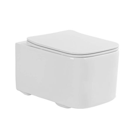 Унитаз подвесной безободковый AQUATEK AQ1515T-00 Квадро, сиденье микролифт, смыв торнадо Унитаз подвесной безободковый AQUATEK AQ1515T-00 Квадро, сиденье микролифт, смыв торнадо