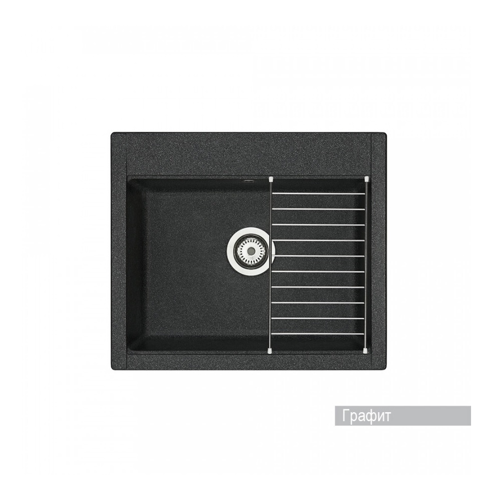 Мойка кухонная Делия 60 графит 1A715232LD210 с решеткой РАСПРОДАЖА витринный экземпляр